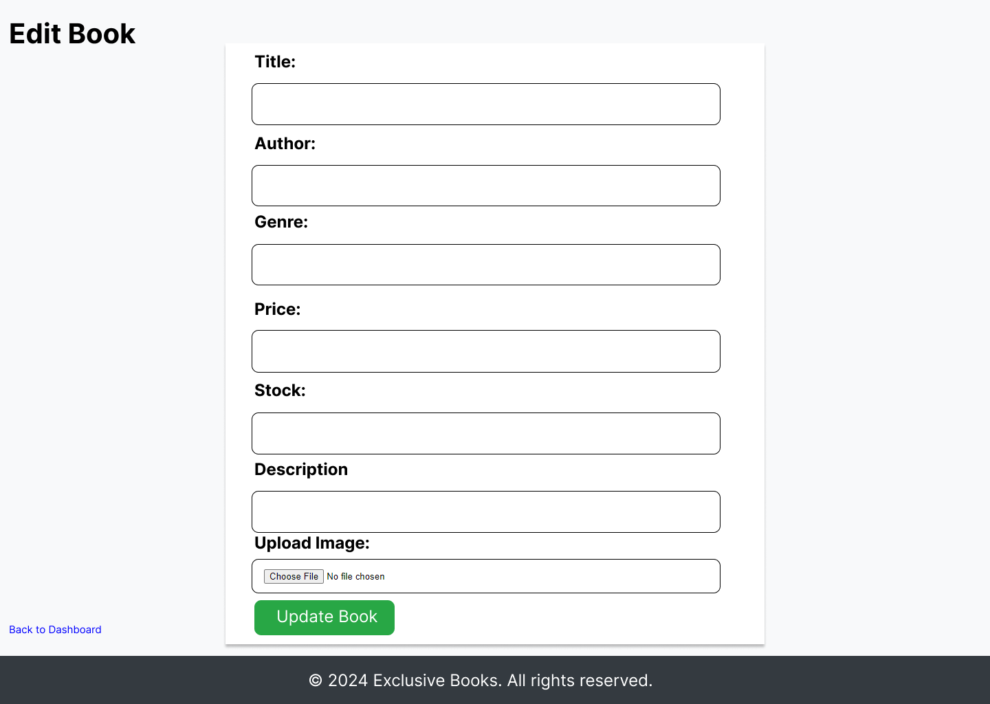 Edit Book Page