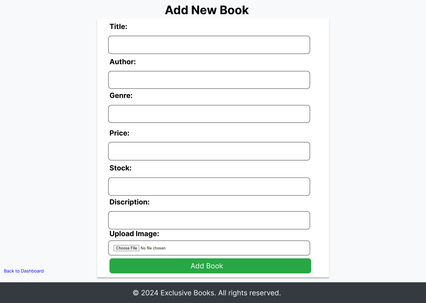 Add new Book Page