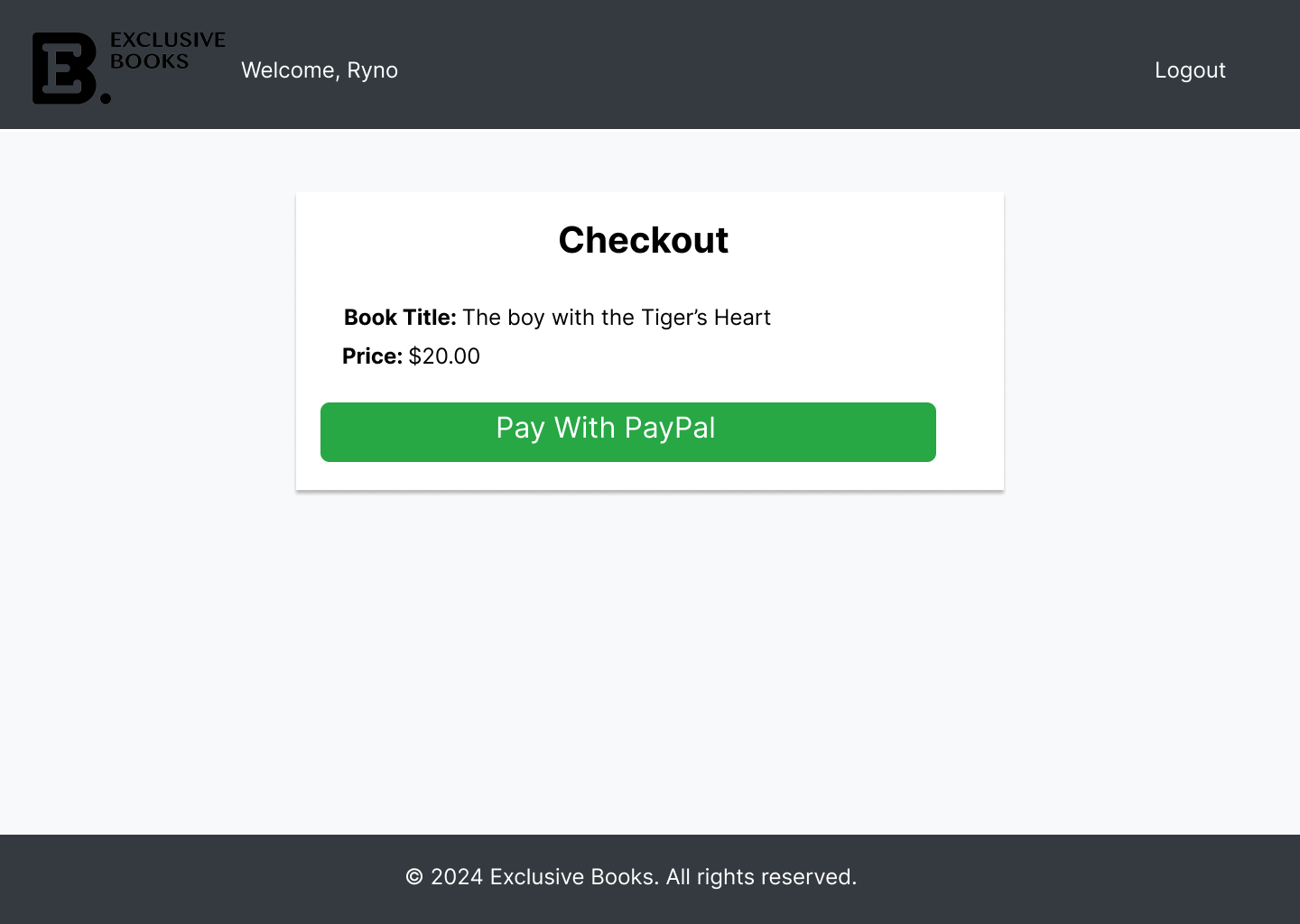 Checkout Page