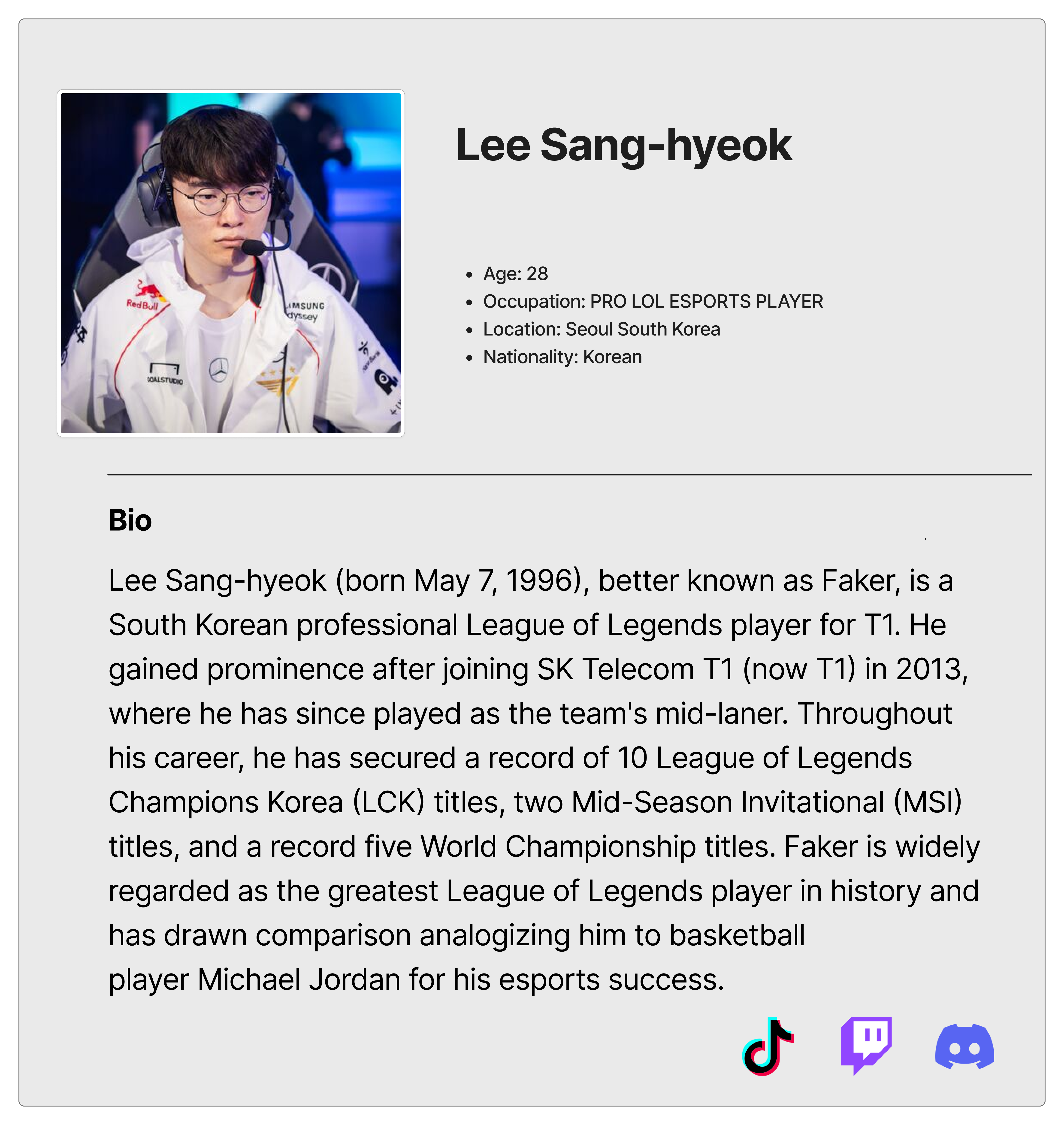 Faker Persona